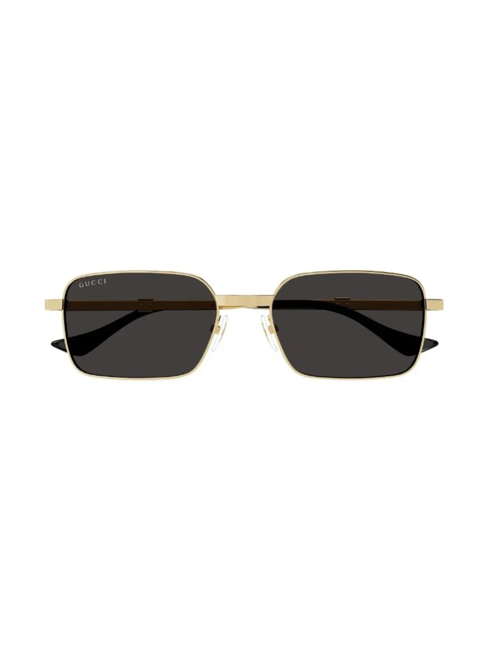 New Gucci Men's Sunglasses Gold Square Grey Lens Metal Frame GG1495S 001 56